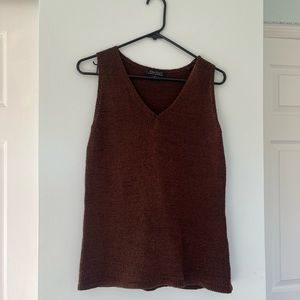 vintage c’est city thrifted brown sweater vest